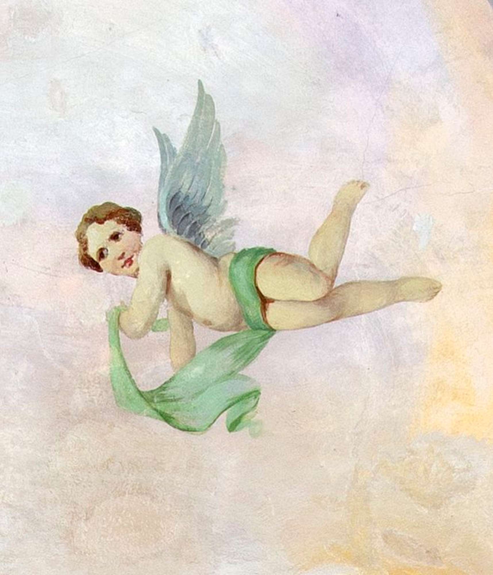 Reggiolo, Teatro Comunale "Giovanni Rinaldi", particolare del velario dipinto (foto Andrea Scardova, IBC) 2017